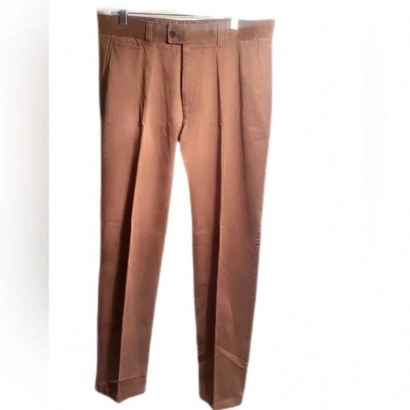 BRAX Ernesto camel peach comfortable casual lightweight 2 pocket chino pants 34 - Picture 2 of 5